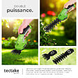 TECTAKE - Taille haie électrique 2 en 1 vert - vignette