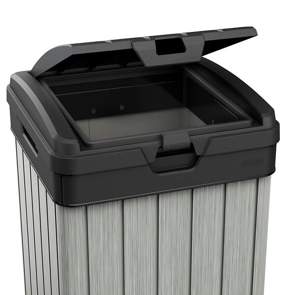 CENTRALE BRICO - Poubelle Rockford 125 L gris, l.41 x H.87.4 x P.41 cm - large
