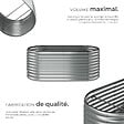 TECTAKE - Carré potager 200 x 100 x 80 cm au volume généreux galvanisé résistant aux intempéries argent y compris les gants - vignette