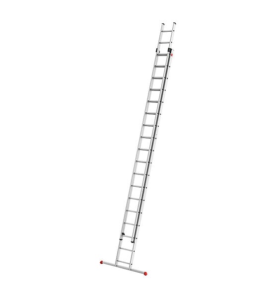 HAILO - Echelle coulissante à main 2 plans 2x18 échelons 8,8m/9,5m en aluminium Hailo ProfiStep Duo - large