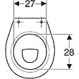 GEBERIT - Cuvette WC Bambini Geberit - 405X330X330mm - Sur pied - Fond creux - vignette