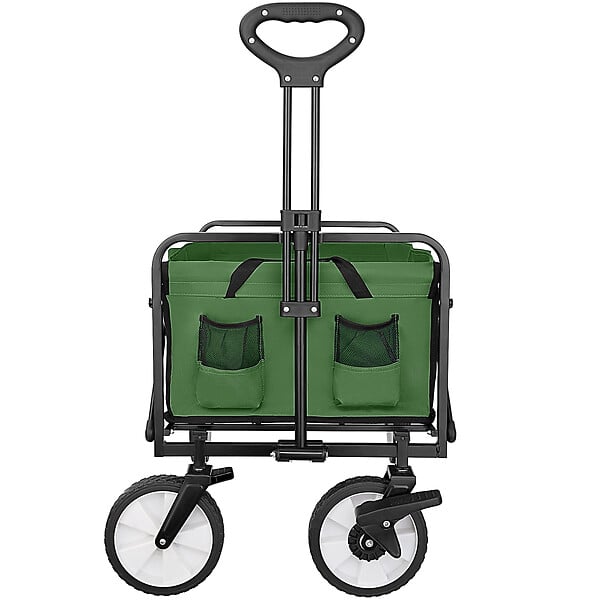 TECTAKE - Chariot pliable LEON avec freins, capacité de charge 80kg vert - large