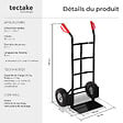 TECTAKE - Diable rigide 200 kg noir - vignette
