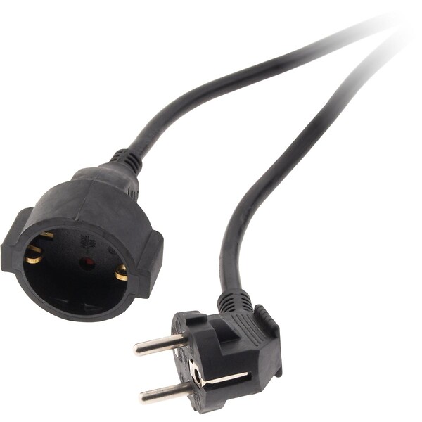 ZENITECH - Rallonge Schuko HO5VV-F 3G1,5mm² 10m - noir - Zenitech - large