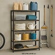 BRIXO - Etagère de Garage 5 tablettes Bois MDF 120xP45xH180 cm Charges lourdes 300Kg Structure Acier Rangement Rayonnage BRIXO - vignette