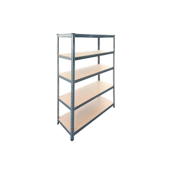 BRIXO - Etagère de Garage 5 tablettes Bois MDF 120xP45xH180 cm Charges lourdes 300Kg Structure Acier Rangement Rayonnage BRIXO - large