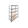 BRIXO - Etagère de Garage 5 tablettes Bois MDF 120xP45xH180 cm Charges lourdes 300Kg Structure Acier Rangement Rayonnage BRIXO - vignette