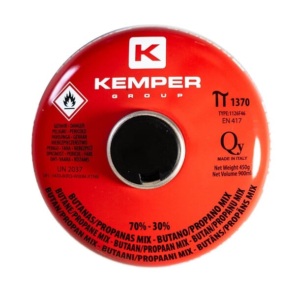 KEMPER - Cartouche de gaz 450g Butane propane mix Valve 7/16 KEMPER - large