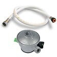 KEMPER - Pack Tuyau gaz 1.00 m + Détendeur Butane clip Quick-On Valve Diam 27mm BUTAGAZ Avec Sécurité stop gaz - vignette