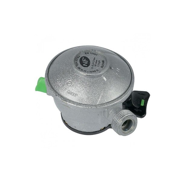 KEMPER - Pack Tuyau gaz 1.00 m + Détendeur Butane clip Quick-On Valve Diam 27mm BUTAGAZ Avec Sécurité stop gaz - large