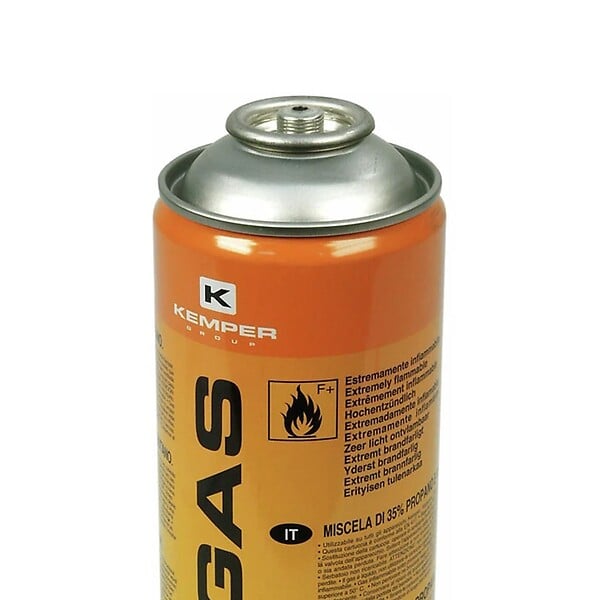 KEMPER - Pack de 6 Cartouches gaz 330g Bouteilles Butane propane 600ml Kemper Bonbonne gaz universelle valve 7/16 - large