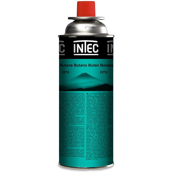 INTEC - Pack 12 Bouteilles de gaz Butane 250 g Cartouche gaz Camping Compacte Encliquetable Réchaud Désherbeur Barbecue INTEC - large