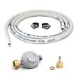 PROWELTEK - Kit connexion gaz complet pour réchauds gaz tuyau souple 1.50m + Embout tétine + Détendeur butane 28 mbars - vignette