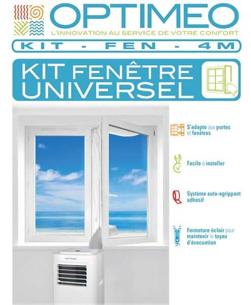 OPTIMEO - KIT-FEN-4M Kit De Calfeutrage Fenêtre Universel Blanc Longueur 4m - large