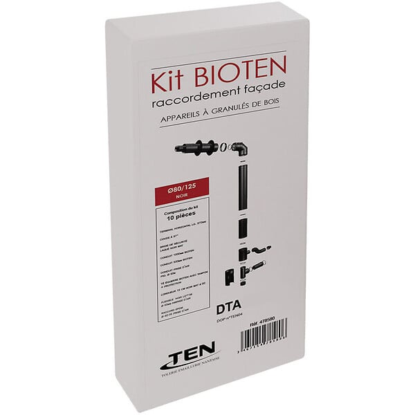 TEN - Kit de raccordement TEN 478580 façade Bioten 80/125 noir 10 pièces - large