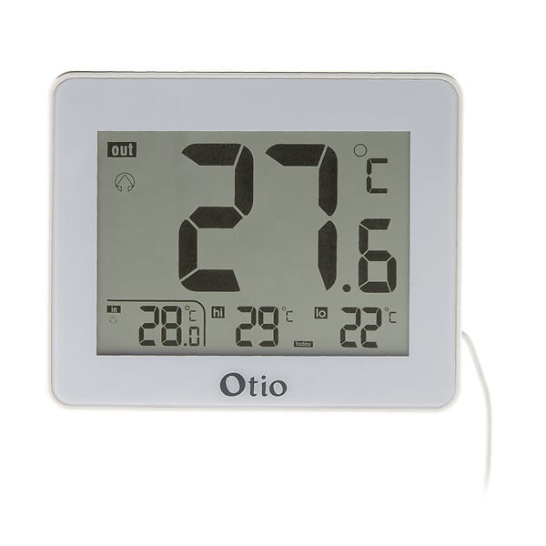 OTIO - Thermomètre intérieur extérieur filaire Blanc - Otio - large