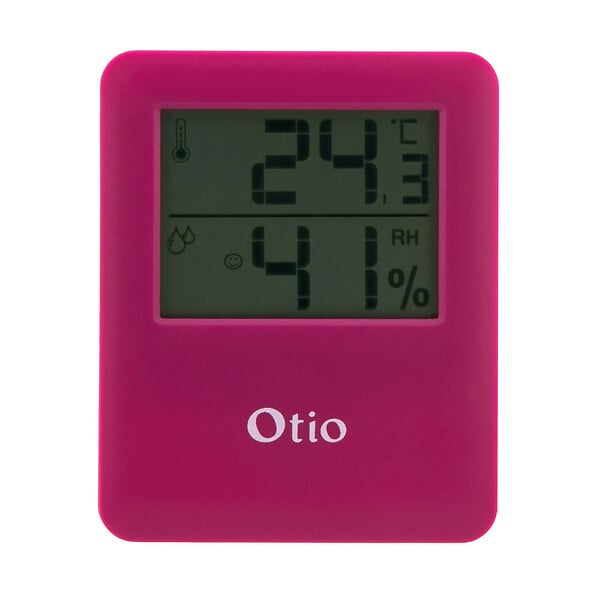 OTIO - Thermomètre hygromètre magnétique LCD - Rose - Otio - large