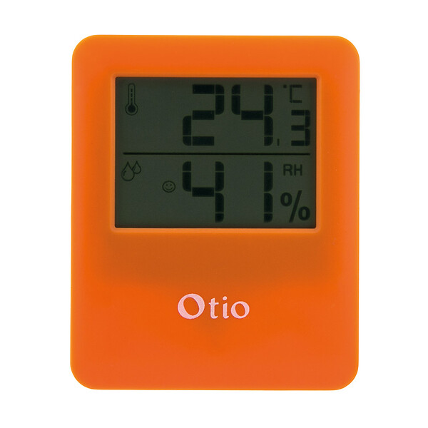 OTIO - Thermomètre hygromètre magnétique LCD - Orange - Otio - large