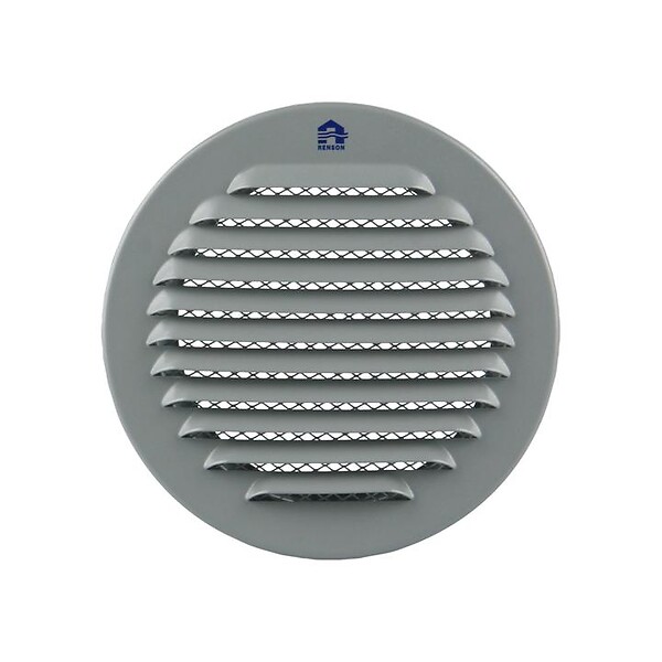 RENSON - Grille ronde Renson 435R 100 mm aluminium gris - large