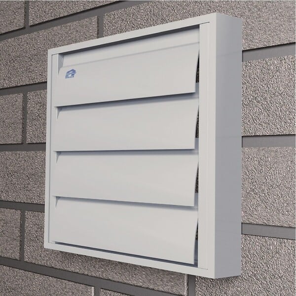RENSON - Grille de hotte Renson 210 x 210 mm aluminium gris RAL9006 - large