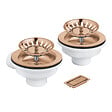GROHE - Kit de vidage sans excentreur pour éviers à 1 cuve et éviers à 1,5 cuve, cuivre (G40997DL0) - vignette