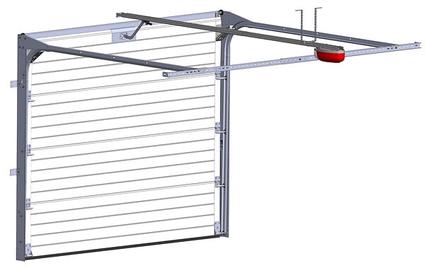 SPADONE - Porte de garage sectionnelle chêne doré motorisée l.240 x H.200 cm x Ep.40 mm - large