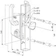 LOCINOX - Serrure LS type industriel pour portail coulissant tube 60mm argent - LOCINOX - P00015129-SILV - vignette