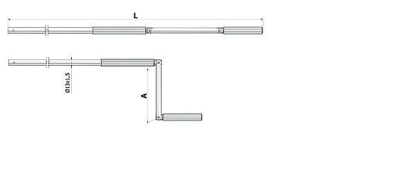 CHERUBINI - TO BRAS 180 D14 TUBE ALU D13X15 BLC LD180CM - large