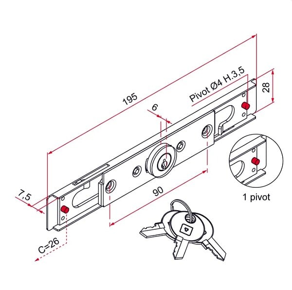 TIRARD - SER CYL ROND 1 PIVOT 4MM HT35MM AC EZI - large
