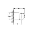GROHE - Support mural pour douchette Vitalio noir mat + microfibre - vignette