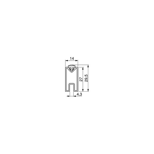 EMUCA - Kit de fixation pour 4 étagères en bois et 1 tringle de suspension de 1m de long Zero, Aluminium et Zamak et Plastique, Peint gris pierre - large