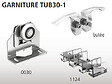 MANTION - Garniture TUBEL 1 porte sur chant MANTION - TUB30-1 - vignette