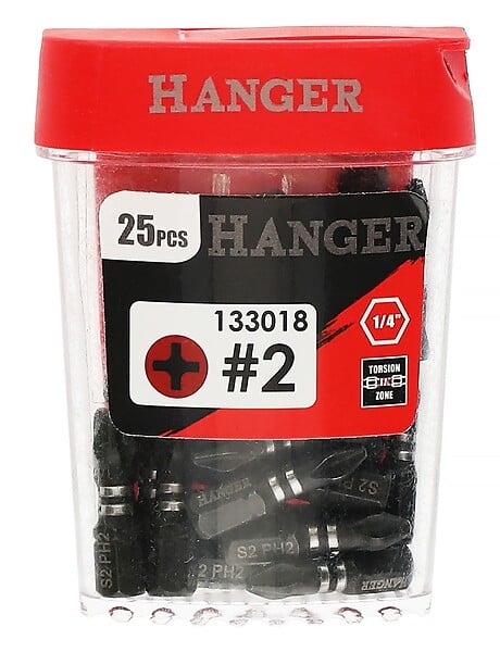 HANGER - Boite de 25 embouts à choc impact PH2 25mm - HANGER - 133018 - large