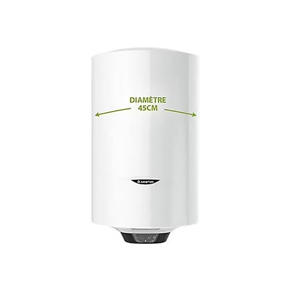 ARISTON - Chauffe-eau electrique vertical mural ARISTON Pro 1 Eco 50 l - Ø 450 mm - large