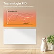 CIARRA - CIARRA CDHT20E Radiateur Electrique Mural 2000W 15-20㎡ Chauffage IP24 Programable Inertie Sèche Céramique - vignette