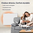 CIARRA - CIARRA CDHT10E Radiateur Electrique Mural 1000W 5-10㎡ Chauffage IP24 Programable Inertie Sèche Céramique - vignette