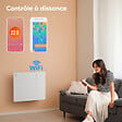 CIARRA - CIARRA CDHTD10A-W Radiateur Electrique Connecté Mural 1000W 5-10㎡ Double Cœur de Chauffe IP24 Chauffage Programable - vignette