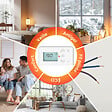 CIARRA - CIARRA CDHTD10A-W Radiateur Electrique Connecté Mural 1000W 5-10㎡ Double Cœur de Chauffe IP24 Chauffage Programable - vignette