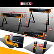 BRICK - Lot de 2 tréteaux d atelier métalliques pliables et téléscopiques - Charge max 1180kg - vignette