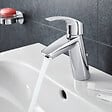 GROHE - Vasque à poser Euro Ceramic 60cm  + Mitigeur lavabo M Eurosmart avec vidage Chromé - vignette