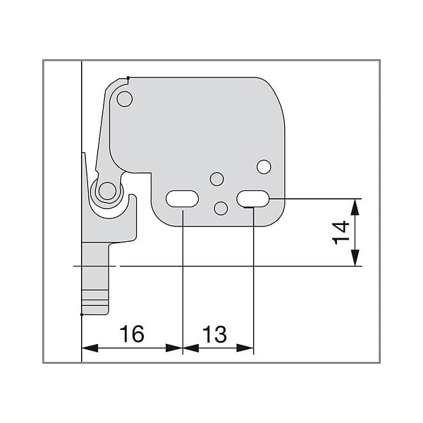 EMUCA - Lot de 10 serrures à bascule pour meubles Fast Latch, acier et plastique, blanc - large
