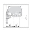 EMUCA - Lot de 10 serrures à bascule pour meubles Fast Latch, acier et plastique, blanc - vignette
