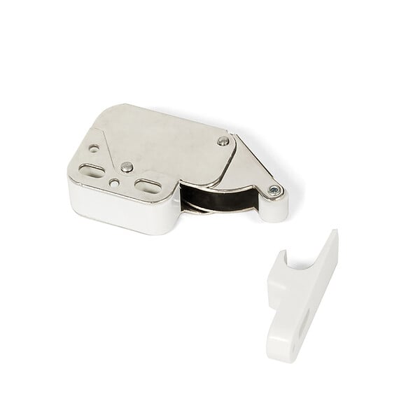 EMUCA - Lot de 10 serrures à bascule pour meubles Fast Latch, acier et plastique, blanc - large