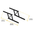 EMUCA - Jeu de ensemble de mécanismes de levage pour table basse, permet de lever la table de 135mm, Acier, Peint en noir - vignette