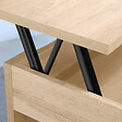 EMUCA - Jeu de ensemble de mécanismes de levage pour table basse, permet de lever la table de 135mm, Acier, Peint en noir - vignette