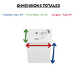 BURGBAD - Pack meuble suspendu lave-mains Joline blanc mat + Robinet lave-mains eau froide Duravit Wave Doré poli - vignette