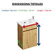 BURGBAD - Pack meuble suspendu lave-mains Joline chêne + Robinet lave-mains eau froide Duravit Wave Chromé brillant - vignette