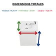 BURGBAD - Pack meuble suspendu lave-mains Joline blanc mat + Robinet lave-mains eau froide Duravit Wave noir mat - vignette