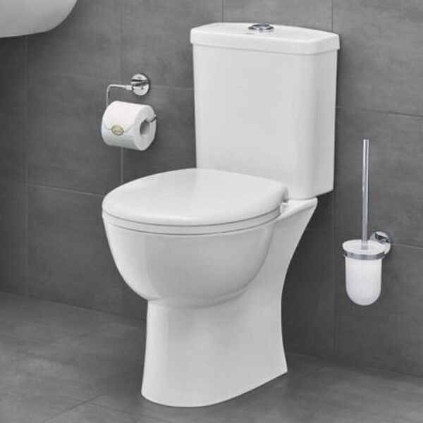 GROHE - PACK WC à poser Bau Ceramic + Tabouret physiologique plastique Blanc - large