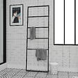 GALEDO - Porte serviettes en métal Noir Mat 60x176cm - Type Atelier - FACTO DARK 2 - vignette